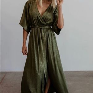 Baltic Born OLIVE ANIMAL PRINT KIMONO MAXI